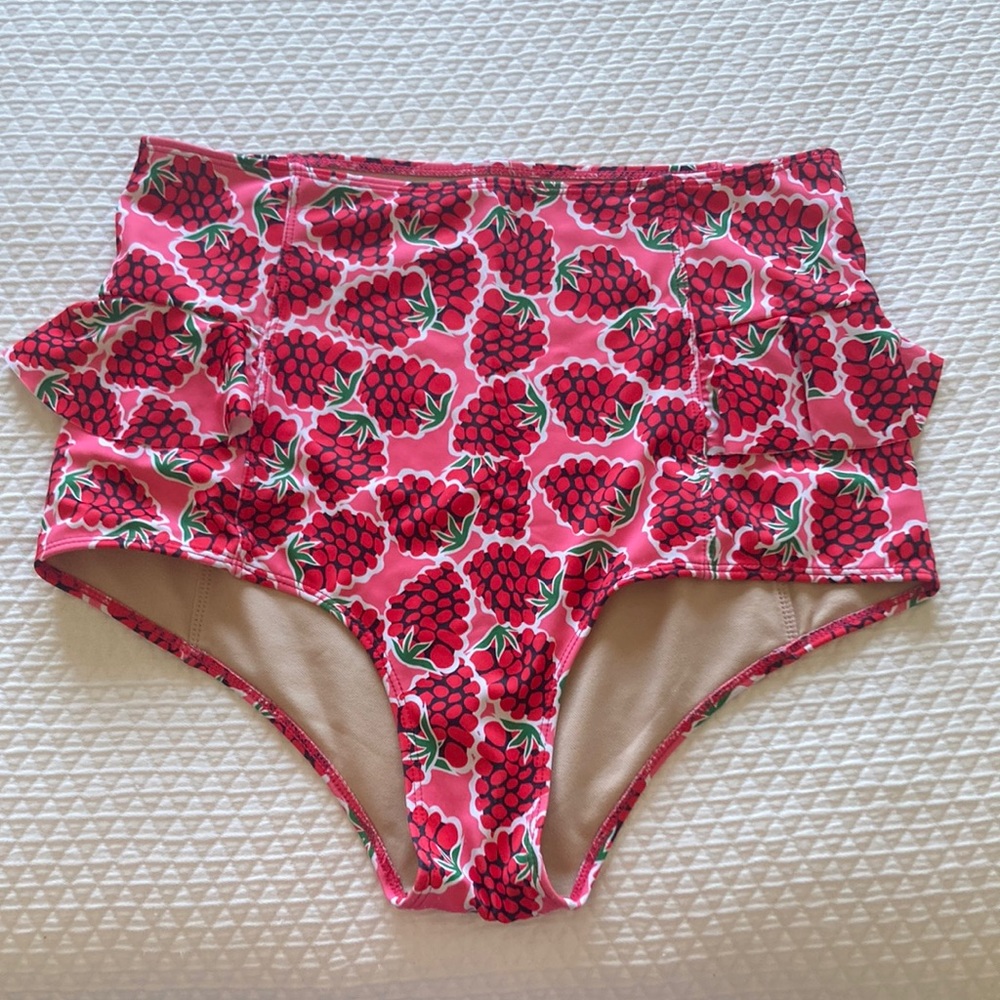 Kortni Jeane Raspberry Swim Bottom